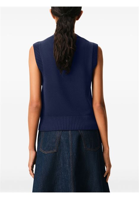 sdc sleeveless sweater uomo blue AMI PARIS | UKS860.KN0156A116